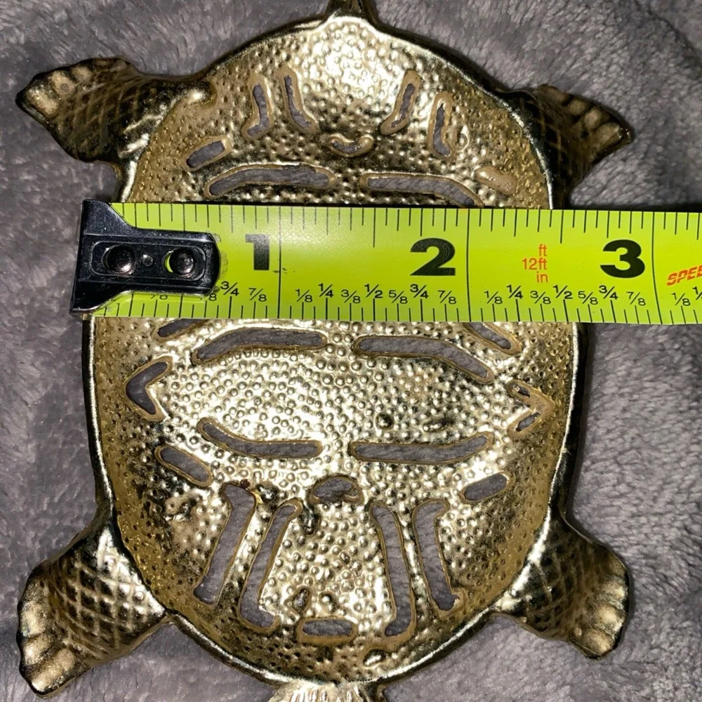 Gold Colored Metal Turtle Soap Dish, Soap Holder, Vintage Bathroom‎ Decor